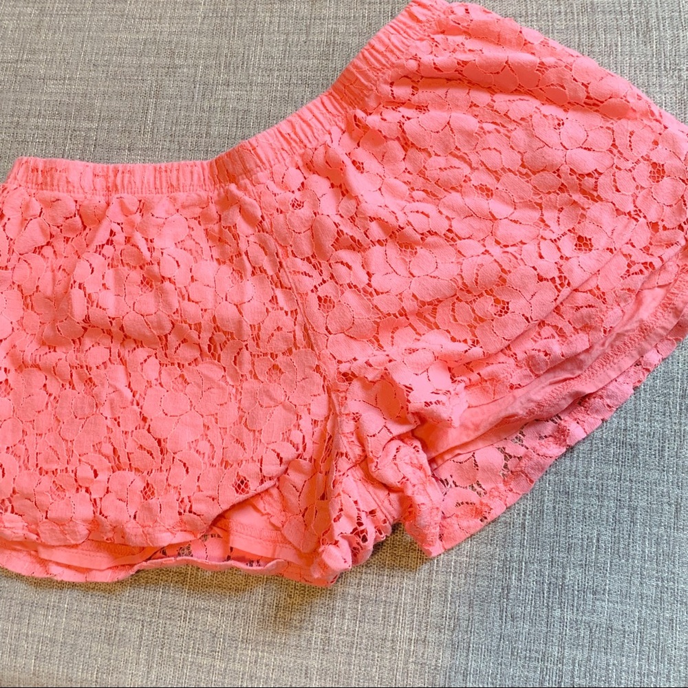 3/$20 Xhiliration coral lace sleep short